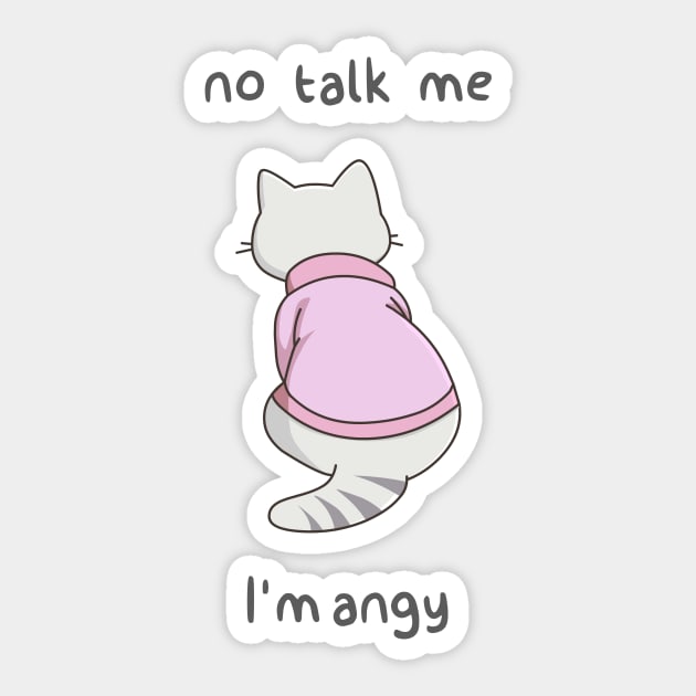 Angry Cat Sticker by AnishaCreations